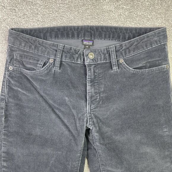 Patagonia Pants Women’s 30 Gray Skinny Fitted Corduroy Low Rise Outdoor - Picture 2 of 14